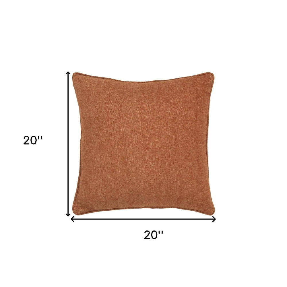 Orange Solid Classic Decorative Throw Pillow - Homeroots - Flyclothing LLC