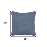 Blue Solid Classic Decorative Throw Pillow - Homeroots - Flyclothing LLC