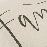 Gray Cream Canvas Family Love Throw Pillow - Homeroots - Flyclothing LLC