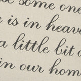 20" Natural and Gray Heaven In Our Home Cotton Throw Pillow - Homeroots - Flyclothing LLC