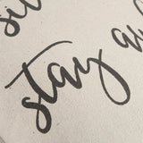 Gray Cream Stay Awhile Decorative Throw Pillow - Homeroots - Flyclothing LLC