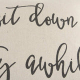 Gray Cream Stay Awhile Decorative Throw Pillow - Homeroots - Flyclothing LLC