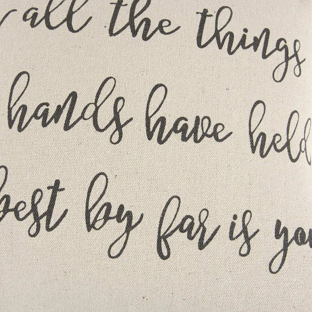 Gray Cream All The Things Throw Pillow - Homeroots - Flyclothing LLC