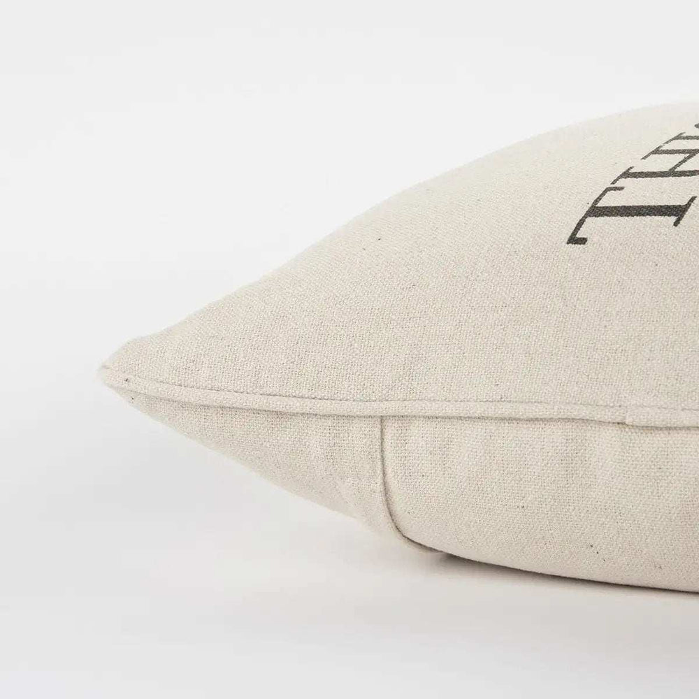 Gray Taupe Canvas Happy Place Throw Pillow - Homeroots - Flyclothing LLC