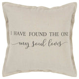 Gray Taupe Canvas Found the One Throw Pillow - Homeroots - Flyclothing LLC
