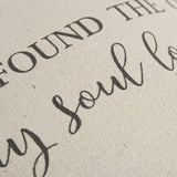 Gray Taupe Canvas Found the One Throw Pillow - Homeroots - Flyclothing LLC