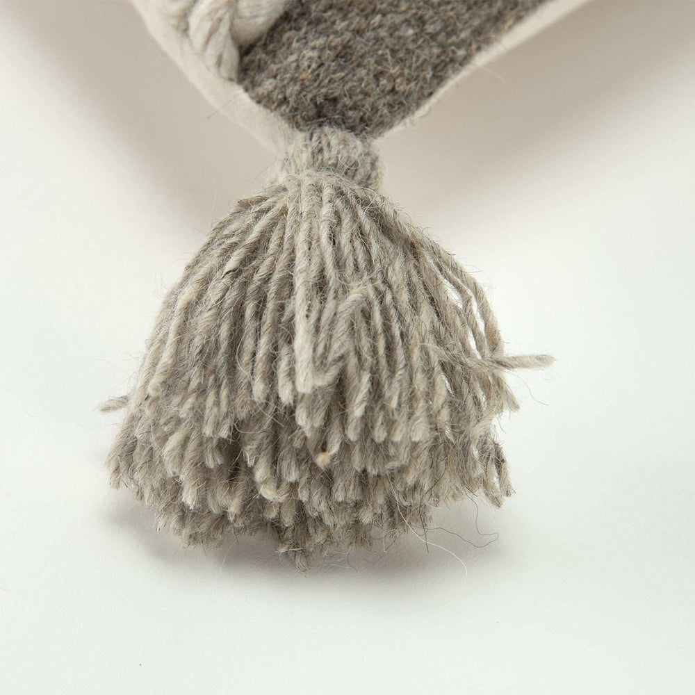 Beige Brown Braided Stripe Lumbar Pillow - Homeroots - Flyclothing LLC