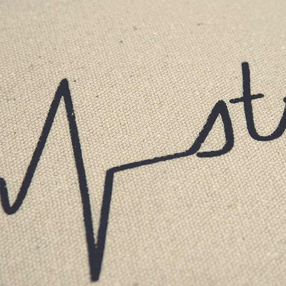 Black Taupe Canvas Strength Throw Pillow - Homeroots - Flyclothing LLC