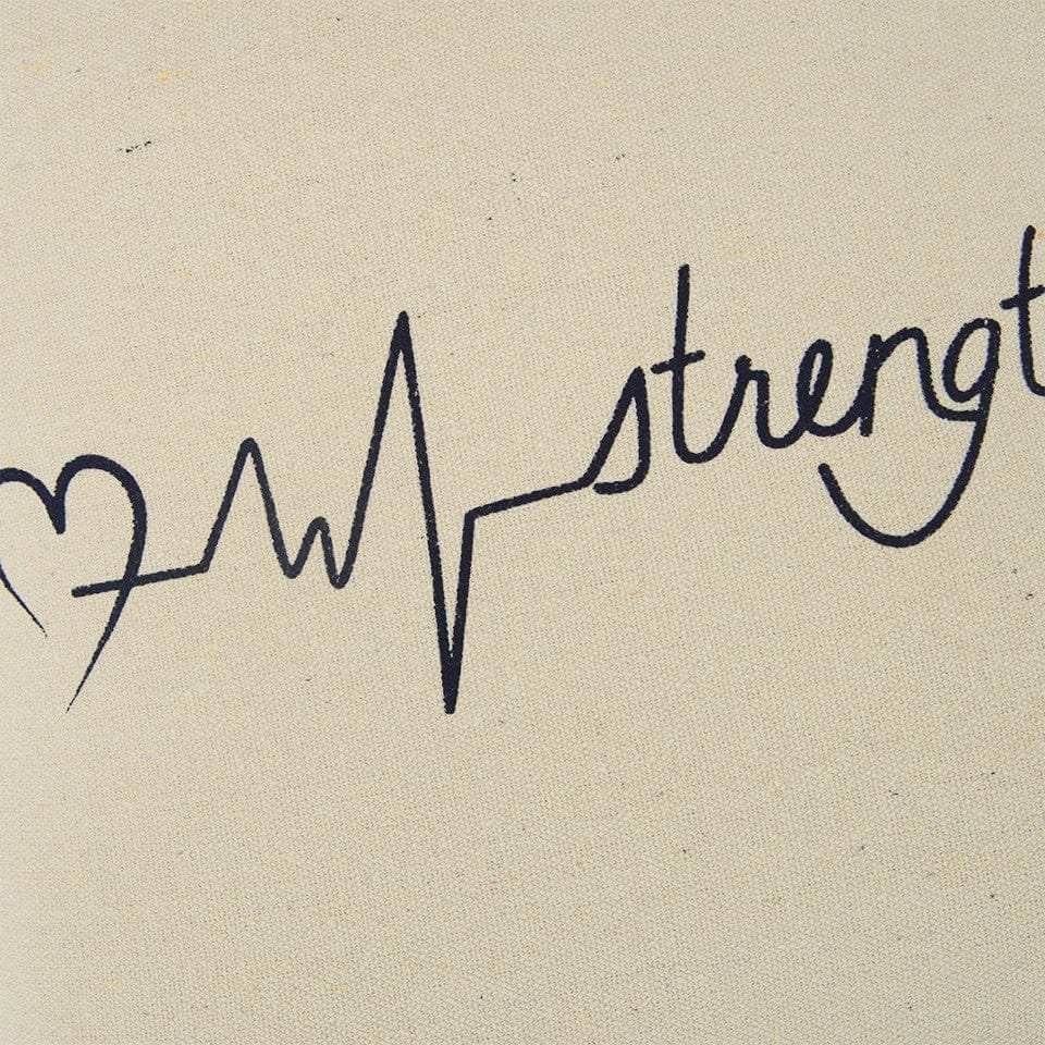 Black Taupe Canvas Strength Throw Pillow - Homeroots - Flyclothing LLC