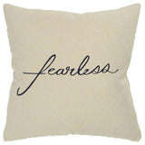 Black Taupe Canvas Fearless Throw Pillow - Homeroots - Flyclothing LLC