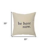 Black Taupe Canvas Here Now Throw Pillow - Homeroots - Flyclothing LLC