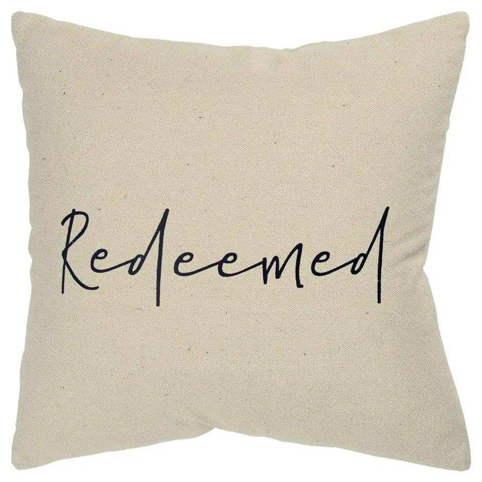 Black Taupe Canvas Redeemed Throw Pillow - Homeroots - Flyclothing LLC