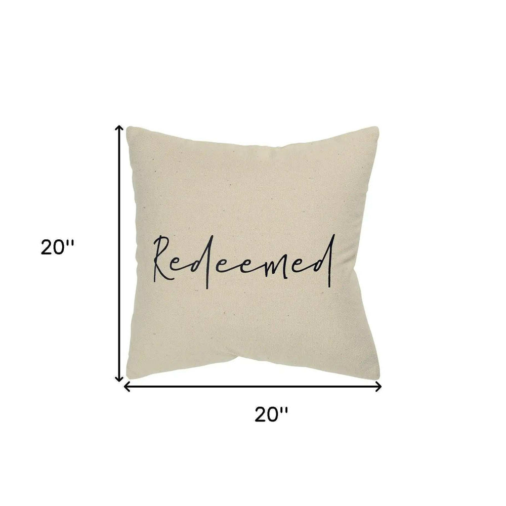 Black Taupe Canvas Redeemed Throw Pillow - Homeroots - Flyclothing LLC
