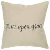 Black Taupe Canvas Grace Throw Pillow - Homeroots - Flyclothing LLC