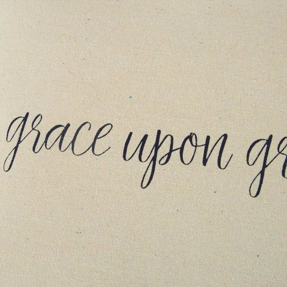 Black Taupe Canvas Grace Throw Pillow - Homeroots - Flyclothing LLC