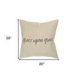Black Taupe Canvas Grace Throw Pillow - Homeroots - Flyclothing LLC