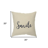 20" X 20" Black and Taupe Cotton Zippered Pillow - Homeroots - Flyclothing LLC