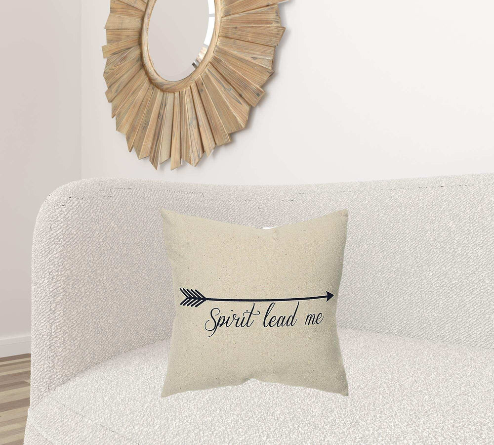 Black Taupe Canvas Spirit Lead Throw Pillow - Homeroots - Flyclothing LLC