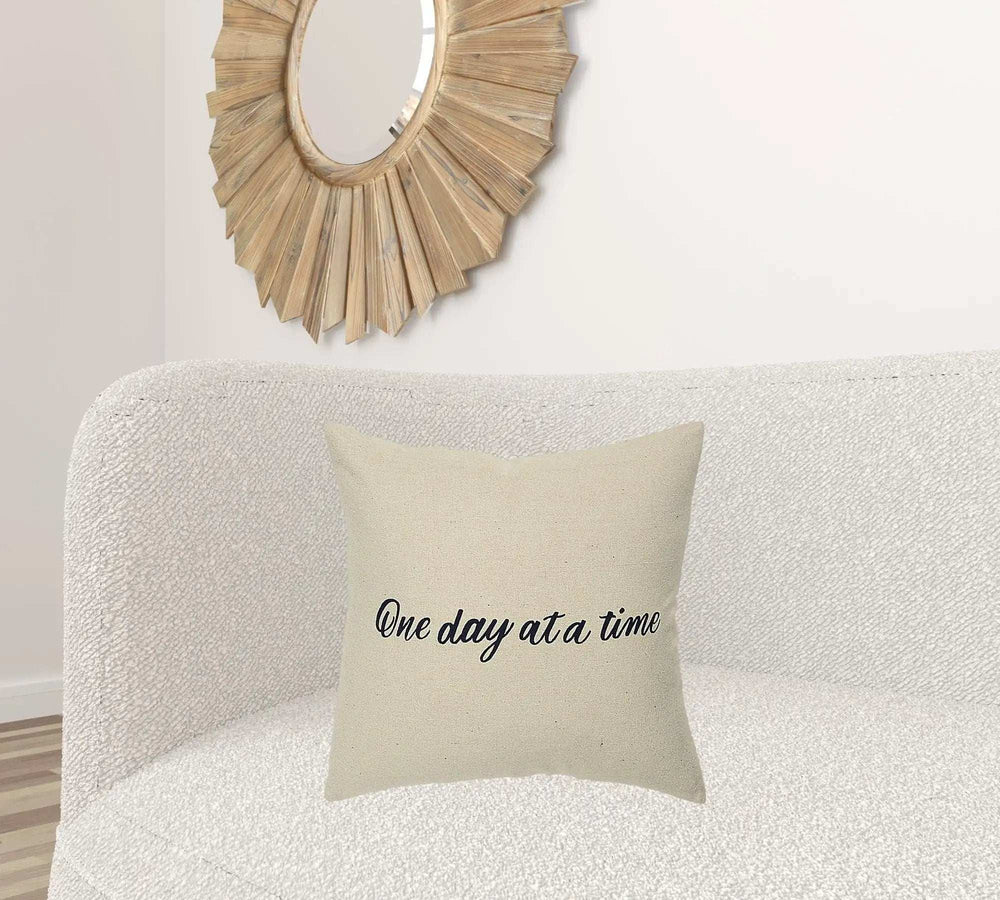 Black Taupe Canvas One Day Throw Pillow - Homeroots - Flyclothing LLC