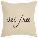Black Beige Canvas Set Free Still Throw Pillow - Homeroots - Flyclothing LLC