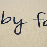 Black Taupe Canvas Walk by Faith Throw Pillow - Homeroots - Flyclothing LLC