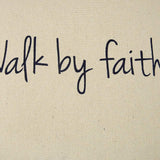Black Taupe Canvas Walk by Faith Throw Pillow - Homeroots - Flyclothing LLC