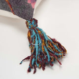 Peach Gray Tribal Corner Tasseled Lumbar Pillow - Homeroots - Flyclothing LLC