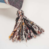 Teal Tan Tribal Corner Tasseled Lumbar Pillow - Homeroots - Flyclothing LLC