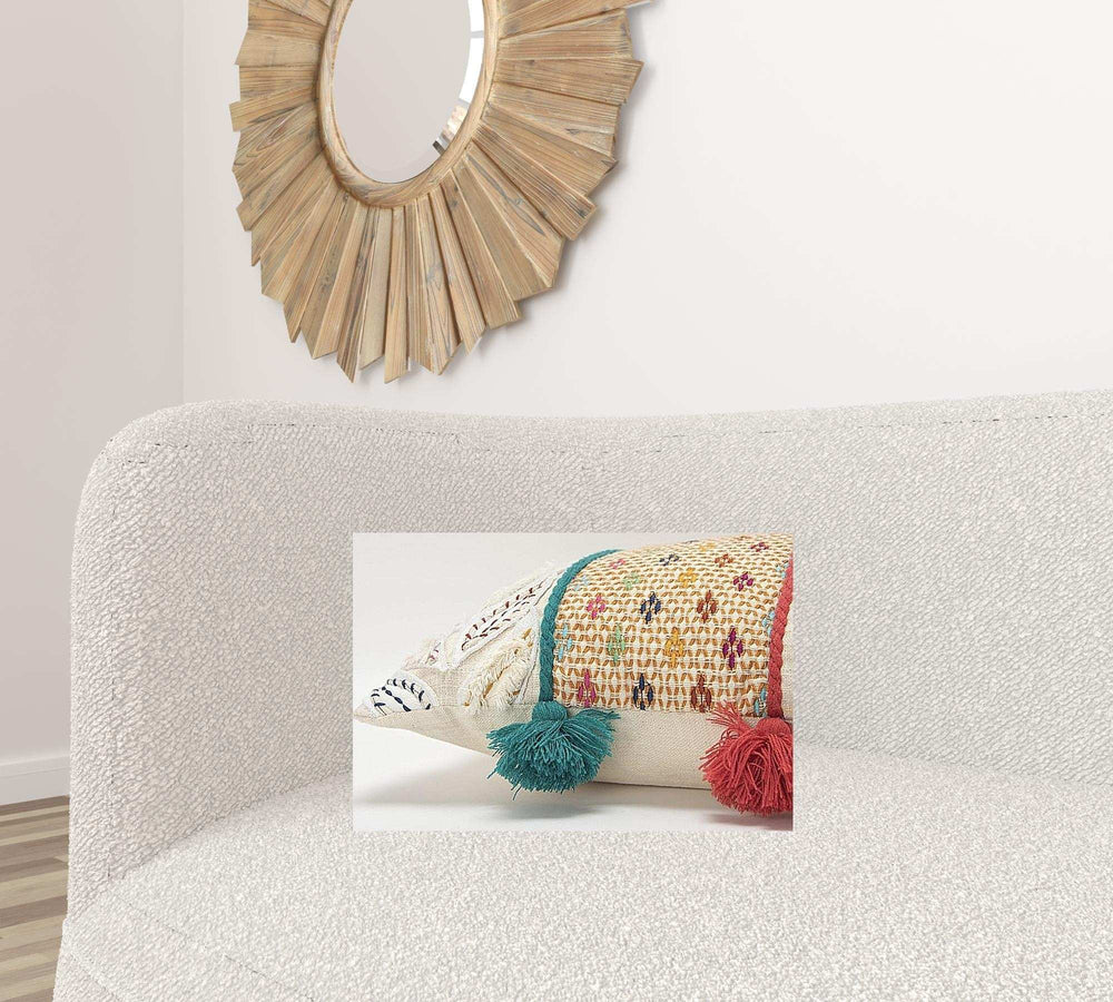 Multicolored Ornate Panel Lumbar Pillow - Homeroots - Flyclothing LLC