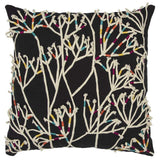 Black Cream Impressionistic Branch Throw Pillow - Homeroots - Flyclothing LLC