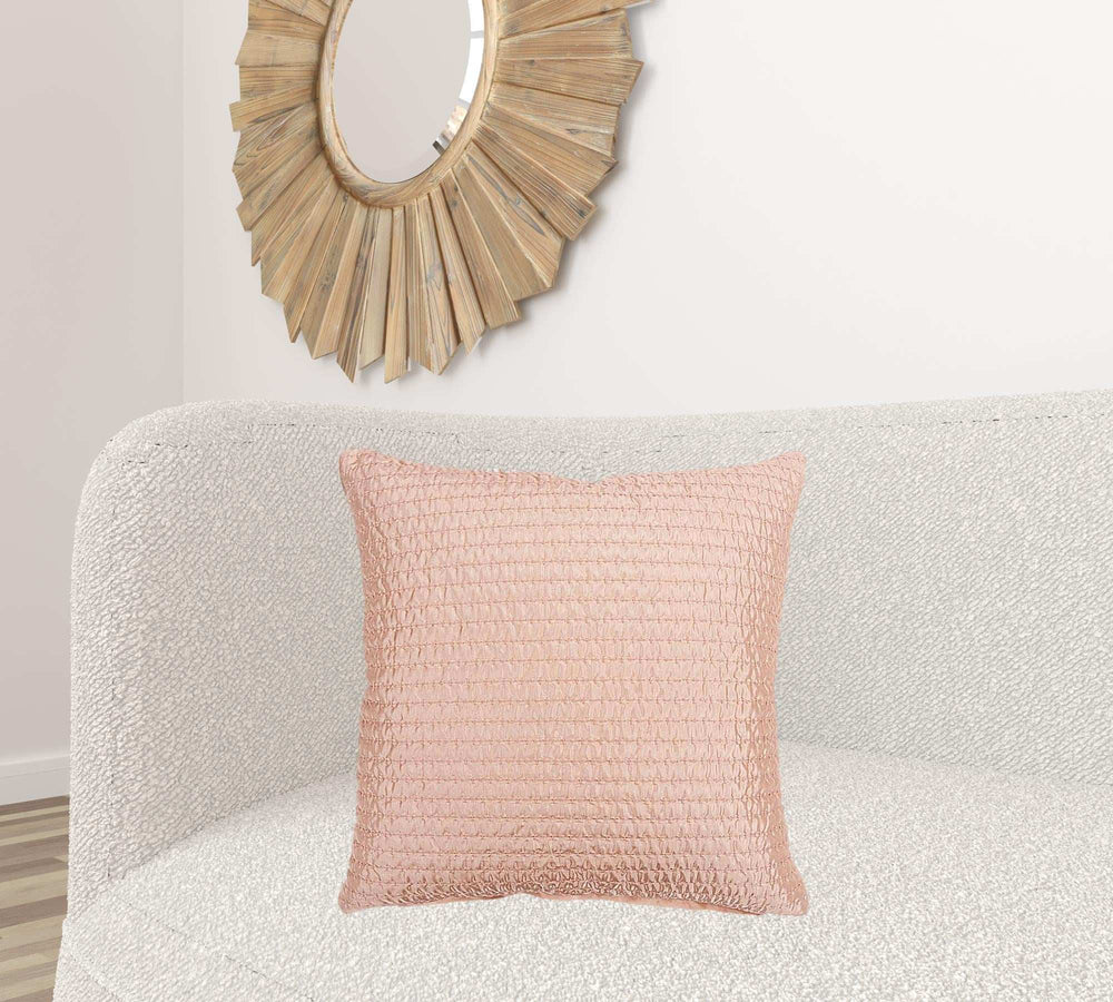 Blush Smooth Weaved Modern Throw Pillow - Homeroots - Flyclothing LLC