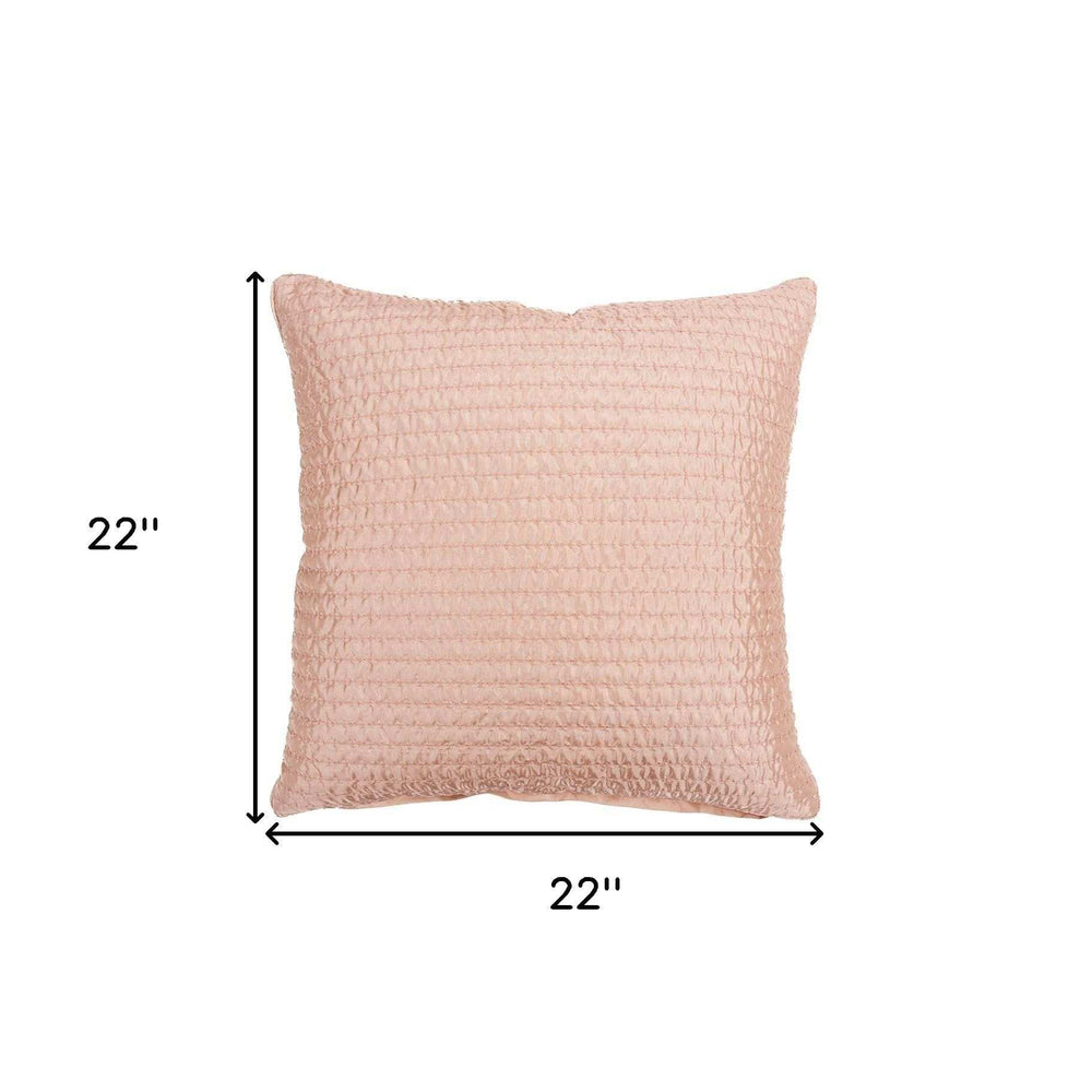 Blush Smooth Weaved Modern Throw Pillow - Homeroots - Flyclothing LLC