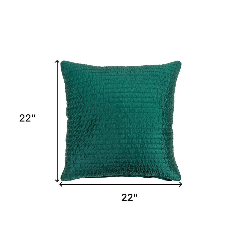 Teal Smooth Weaved Modern Throw Pillow - Homeroots - Flyclothing LLC