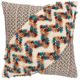 Multicolored Chevron Diagonal Panel Throw Pillow - Homeroots - Flyclothing LLC