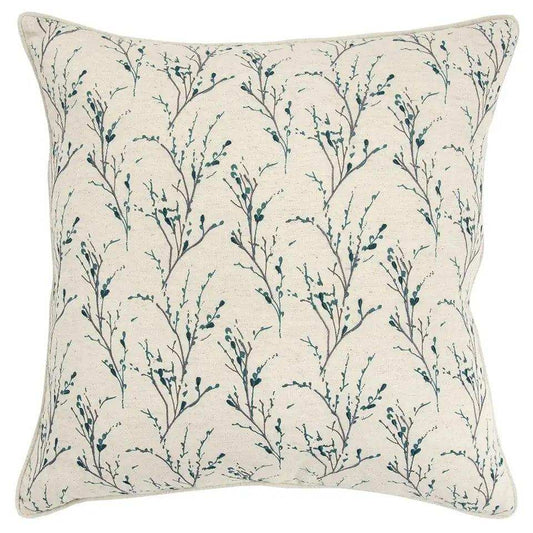 Teal Tiny Floral Buds Throw Pillow - Homeroots - Flyclothing LLC