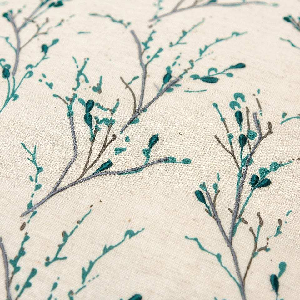 Teal Tiny Floral Buds Throw Pillow - Homeroots - Flyclothing LLC