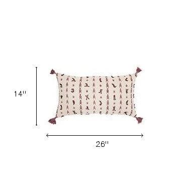 14" X 26" Natural Cotton Throw Pillow - Homeroots - Flyclothing LLC