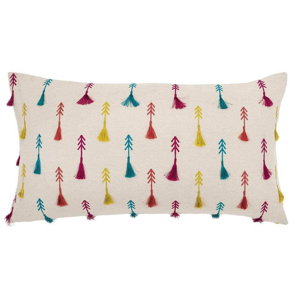 Bright Tone Feathered Arrows Lumbar Pillow - Homeroots - Flyclothing LLC
