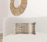 Gray Beige Tribal Distressed Lumbar Pillow - Homeroots - Flyclothing LLC