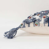 14 X 26 Blue And Gray Zippered 100% Cotton Throw Pillow - Homeroots - Flyclothing LLC