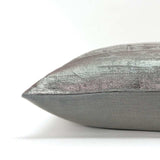 Silver Distressed Brush Stroke Lumbar Pillow - Homeroots - Flyclothing LLC