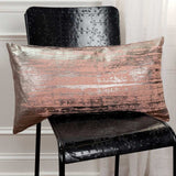 Blush Distressed Brush Stroke Lumbar Pillow - Homeroots - Flyclothing LLC