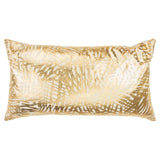 Gold Foil Etched Pattern Lumbar Pillow - Homeroots - Flyclothing LLC