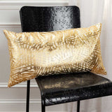 Gold Foil Etched Pattern Lumbar Pillow - Homeroots - Flyclothing LLC