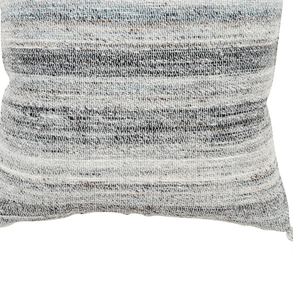 Set of Two 20" X 20" Gray Indoor Outdoor Throw Pillow Cover & Insert
