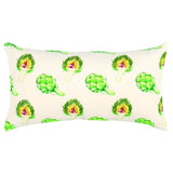 Lemon Green Artichoke Embroidered Lumbar Pillow - Homeroots - Flyclothing LLC