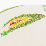 Lemon Green Artichoke Embroidered Lumbar Pillow - Homeroots - Flyclothing LLC