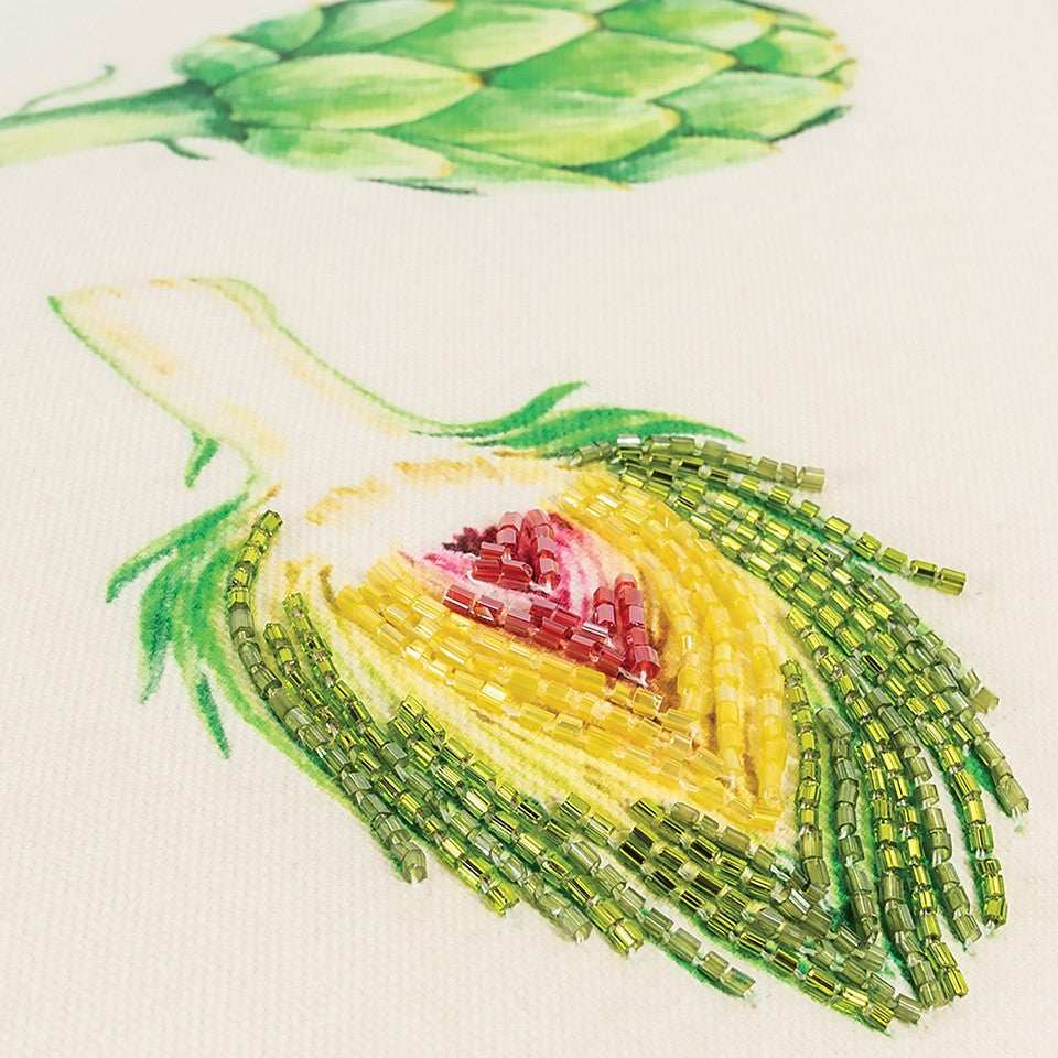 Lemon Green Artichoke Embroidered Lumbar Pillow - Homeroots - Flyclothing LLC