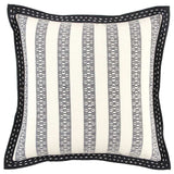 Black Ivory Alternate Striped Throw Pillow - Homeroots - Flyclothing LLC