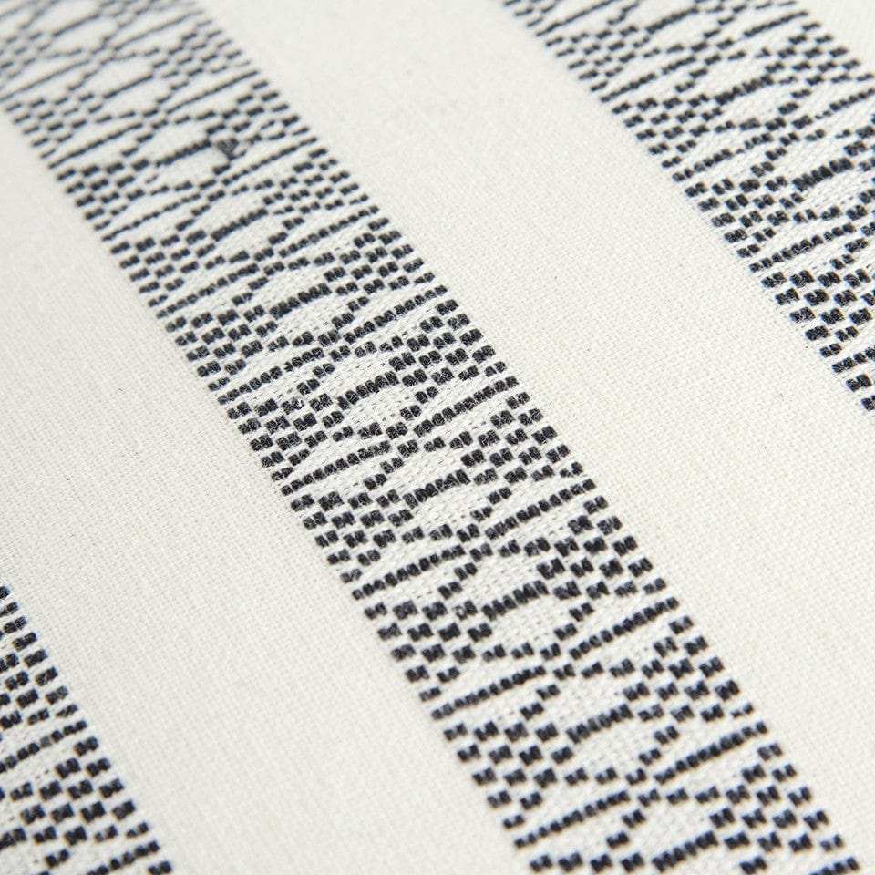 Black Ivory Alternate Striped Throw Pillow - Homeroots - Flyclothing LLC